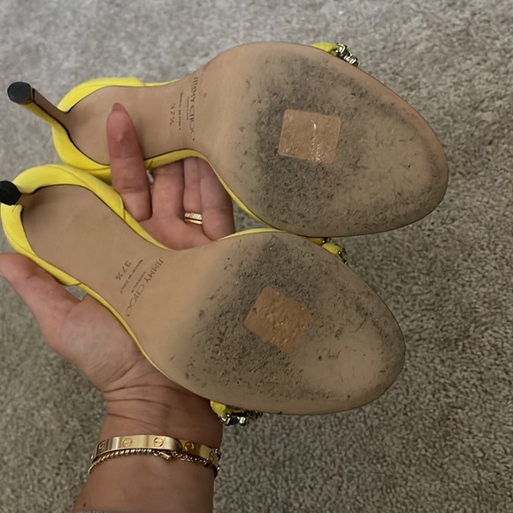 Jimmy Choo Shiloh 100 crystal-embellished suede sandals 37.5 - Picture 8 of 8